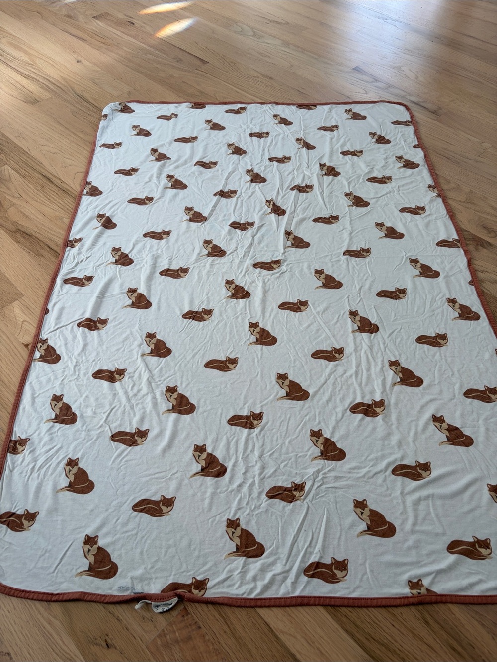 Kyte baby White Fox Print baby swaddle